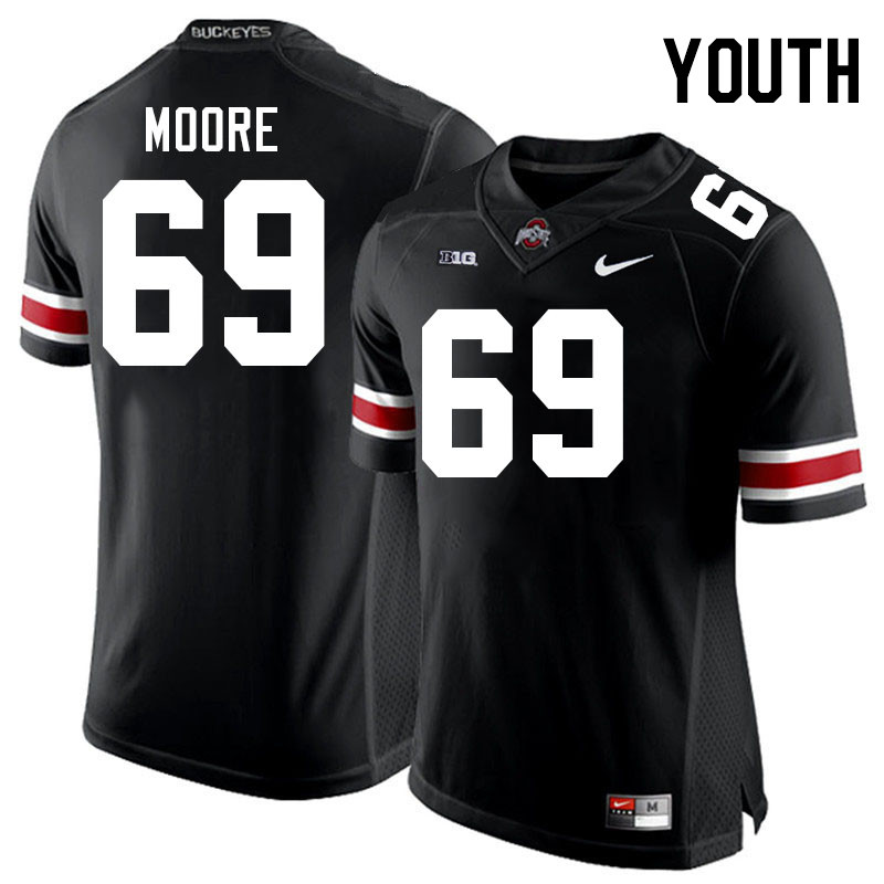 Youth #69 Ian Moore Ohio State Buckeyes College Football Jerseys Stitched-Black